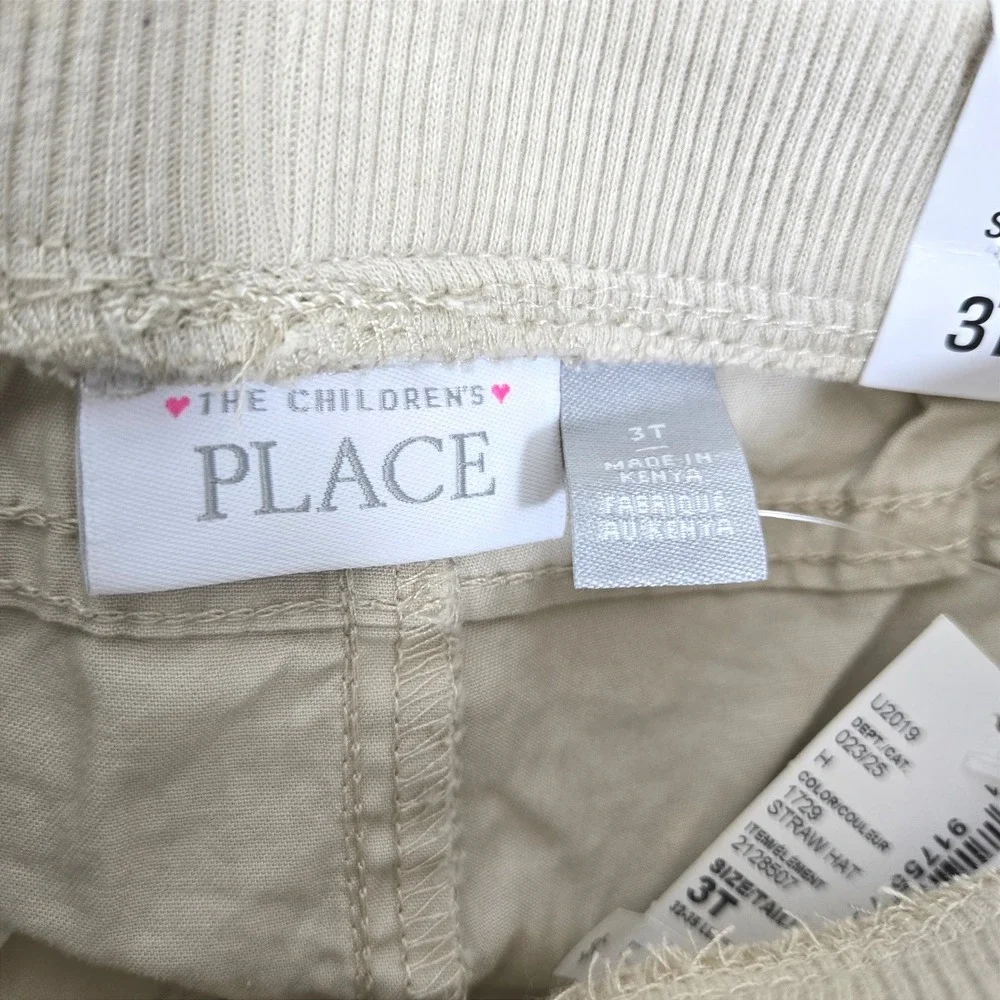 Childrens Place Girl Beige Neutral Summer Preppy Safari Shorts 3T NEW Minimalist
